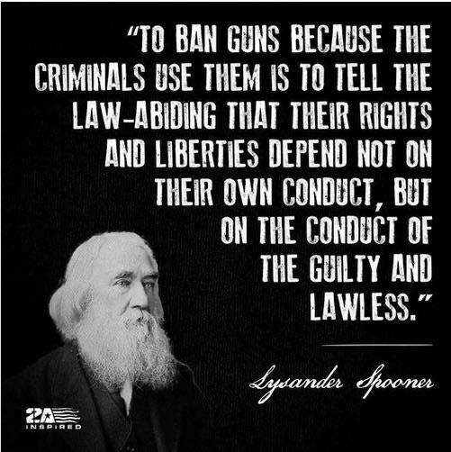 lysander spooner gun ban 
Quote